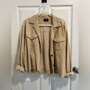 Vici Tan Corduroy jacket size large- small mark on the back